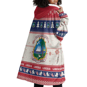 Liberia Christmas Wearable Blanket Hoodie African Lion Santa