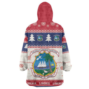 Liberia Christmas Wearable Blanket Hoodie African Lion Santa