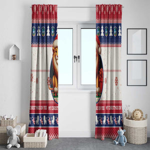 Liberia Christmas Window Curtain African Lion Santa