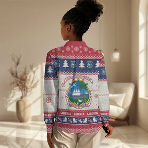 Liberia Christmas Women Casual Shirt African Lion Santa