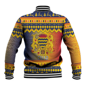 Afro Chad Christmas Baseball Jacket Coat Of Arms With African Pattern