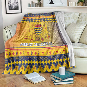 Afro Chad Christmas Blanket Coat Of Arms With African Pattern