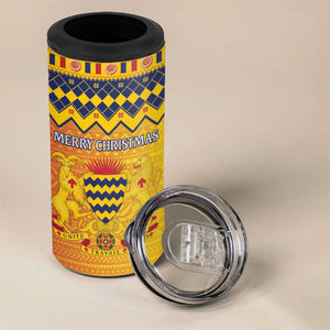 Afro Chad Christmas 4 in 1 Can Cooler Tumbler Coat Of Arms With African Pattern