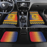 Afro Chad Christmas Car Mats Coat Of Arms With African Pattern