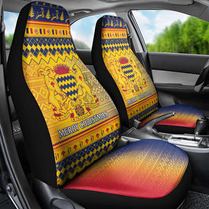 Afro Chad Christmas Car Seat Cover Coat Of Arms With African Pattern