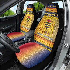 Afro Chad Christmas Car Seat Cover Coat Of Arms With African Pattern