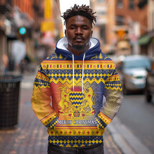 Afro Chad Christmas Hoodie Coat Of Arms With African Pattern