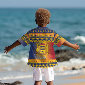 Afro Chad Christmas Kid Hawaiian Shirt Coat Of Arms With African Pattern