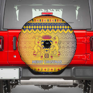 Afro Chad Christmas Spare Tire Cover Coat Of Arms With African Pattern