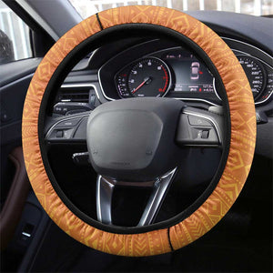 Afro Chad Christmas Steering Wheel Cover Coat Of Arms With African Pattern