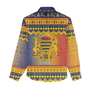 Afro Chad Christmas Women Casual Shirt Coat Of Arms With African Pattern