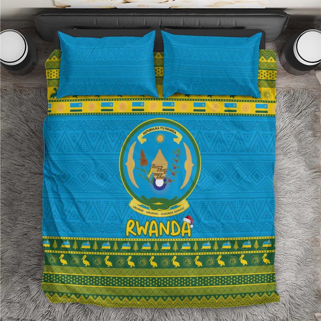 Afro Rwanda Christmas Bedding Set Noheli Nziza Coat Of Arms - African Pattern