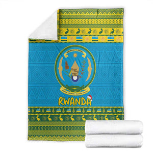 Afro Rwanda Christmas Blanket Noheli Nziza Coat Of Arms - African Pattern