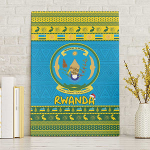 Afro Rwanda Christmas Canvas Wall Art Noheli Nziza Coat Of Arms - African Pattern