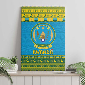 Afro Rwanda Christmas Canvas Wall Art Noheli Nziza Coat Of Arms - African Pattern