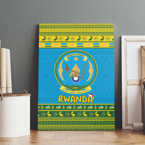 Afro Rwanda Christmas Canvas Wall Art Noheli Nziza Coat Of Arms - African Pattern