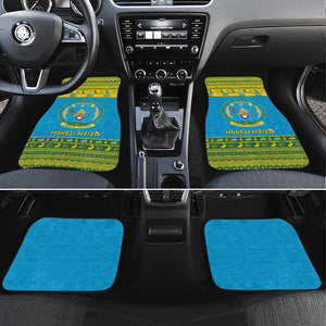 Afro Rwanda Christmas Car Mats Noheli Nziza Coat Of Arms - African Pattern