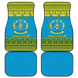 Afro Rwanda Christmas Car Mats Noheli Nziza Coat Of Arms - African Pattern