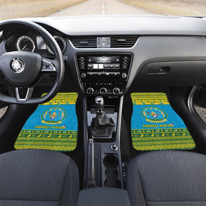 Afro Rwanda Christmas Car Mats Noheli Nziza Coat Of Arms - African Pattern