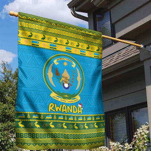 Afro Rwanda Christmas Garden Flag Noheli Nziza Coat Of Arms - African Pattern