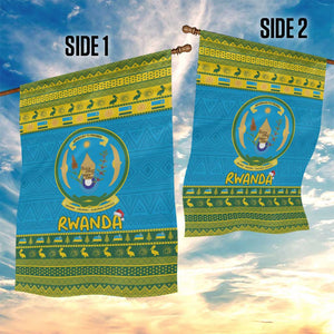 Afro Rwanda Christmas Garden Flag Noheli Nziza Coat Of Arms - African Pattern