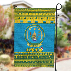 Afro Rwanda Christmas Garden Flag Noheli Nziza Coat Of Arms - African Pattern