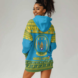 Afro Rwanda Christmas Hoodie Dress Noheli Nziza Coat Of Arms - African Pattern