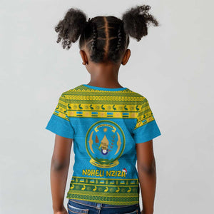 Afro Rwanda Christmas Kid T shirt Noheli Nziza Coat Of Arms - African Pattern