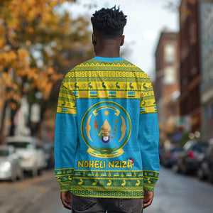 Afro Rwanda Christmas Long Sleeve Shirt Noheli Nziza Coat Of Arms - African Pattern