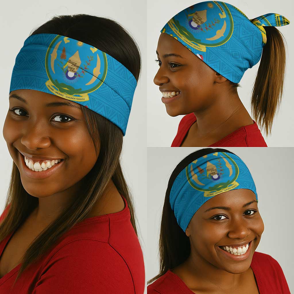 Afro Rwanda Christmas Neck Gaiter Noheli Nziza Coat Of Arms - African Pattern LT15