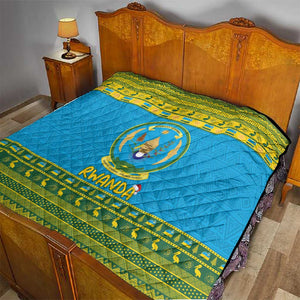 Afro Rwanda Christmas Quilt Noheli Nziza Coat Of Arms - African Pattern