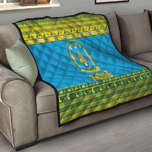 Afro Rwanda Christmas Quilt Noheli Nziza Coat Of Arms - African Pattern