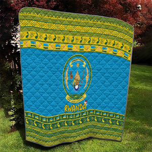 Afro Rwanda Christmas Quilt Noheli Nziza Coat Of Arms - African Pattern