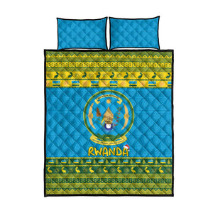 Afro Rwanda Christmas Quilt Bed Set Noheli Nziza Coat Of Arms - African Pattern