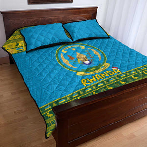 Afro Rwanda Christmas Quilt Bed Set Noheli Nziza Coat Of Arms - African Pattern