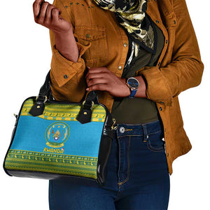 Afro Rwanda Christmas Shoulder Handbag Noheli Nziza Coat Of Arms - African Pattern