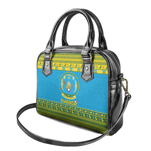 Afro Rwanda Christmas Shoulder Handbag Noheli Nziza Coat Of Arms - African Pattern