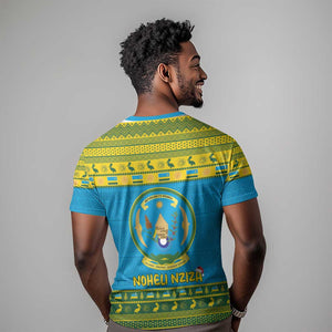 Afro Rwanda Christmas T shirt Noheli Nziza Coat Of Arms - African Pattern