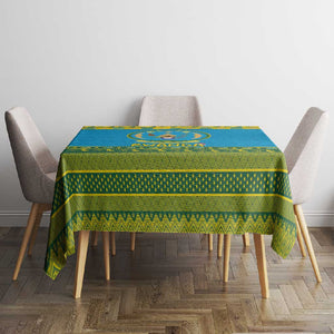 Afro Rwanda Christmas Tablecloth Noheli Nziza Coat Of Arms - African Pattern