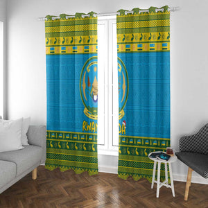 Afro Rwanda Christmas Window Curtain Noheli Nziza Coat Of Arms - African Pattern