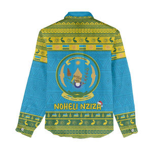 Afro Rwanda Christmas Women Casual Shirt Noheli Nziza Coat Of Arms - African Pattern