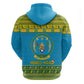 Afro Rwanda Christmas Zip Hoodie Noheli Nziza Coat Of Arms - African Pattern
