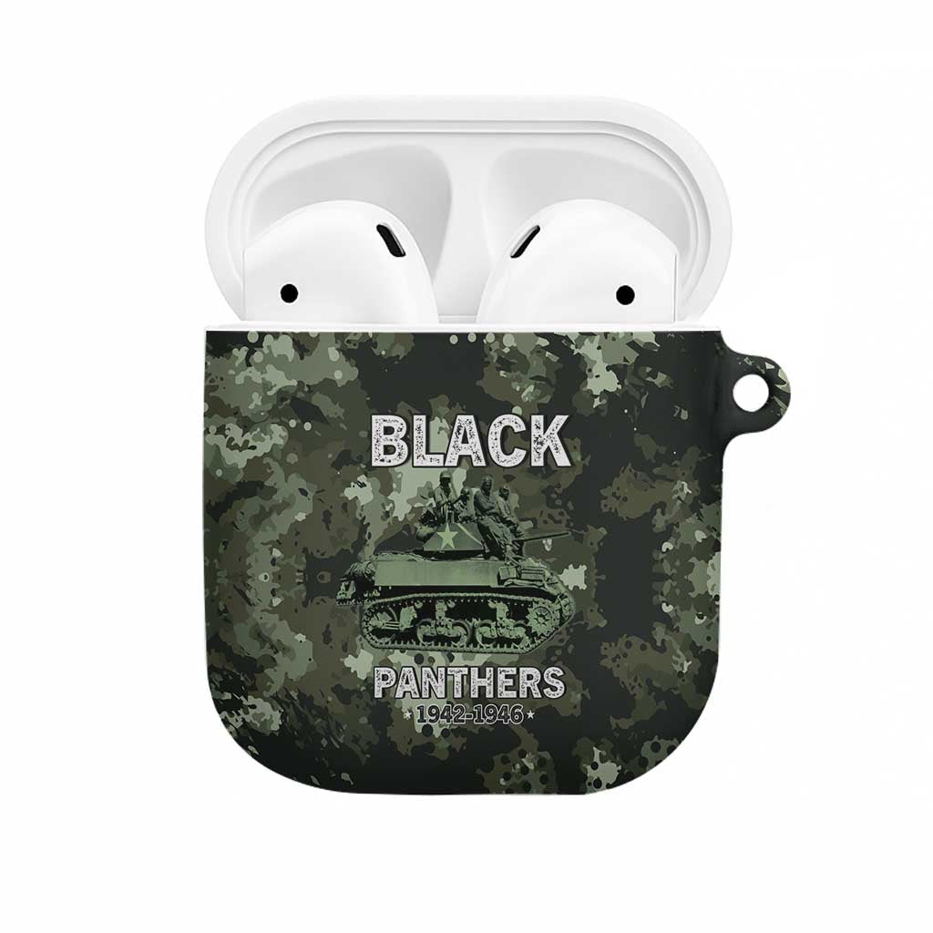 761st Tank Battalion Black Panthers AirPods Case WWII Military Camouflage - African Pride