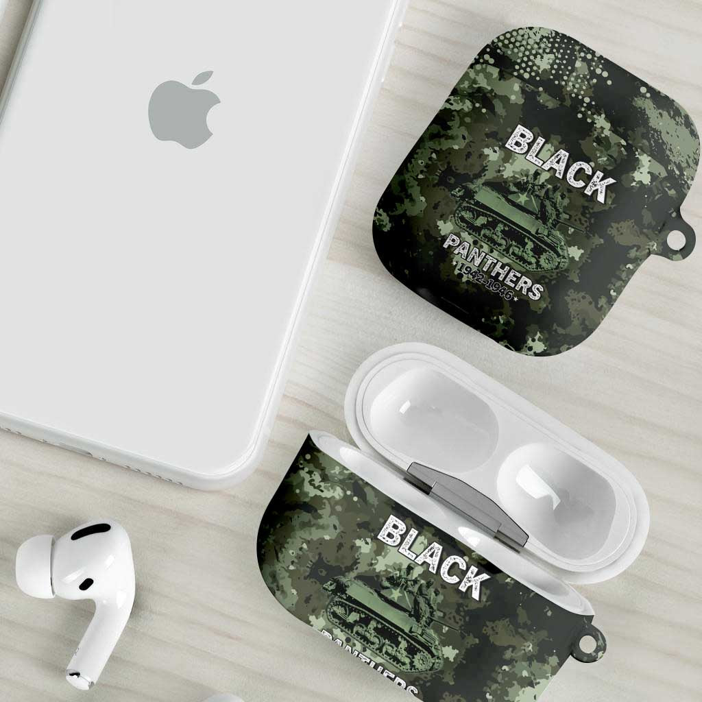 761st Tank Battalion Black Panthers AirPods Case WWII Military Camouflage - African Pride