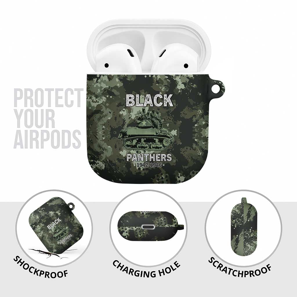 761st Tank Battalion Black Panthers AirPods Case WWII Military Camouflage - African Pride