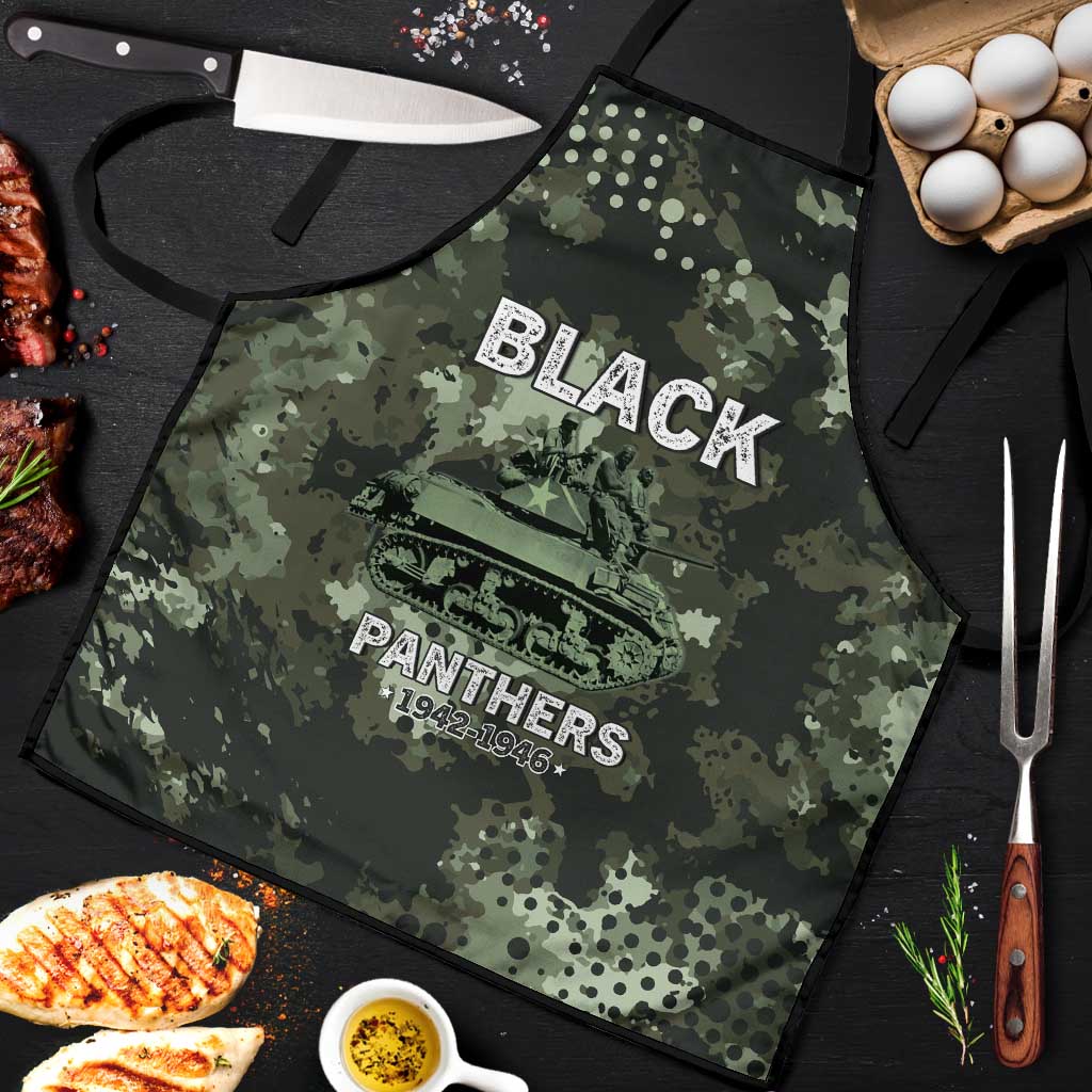 761st Tank Battalion Black Panthers Apron WWII Military Camouflage - African Pride