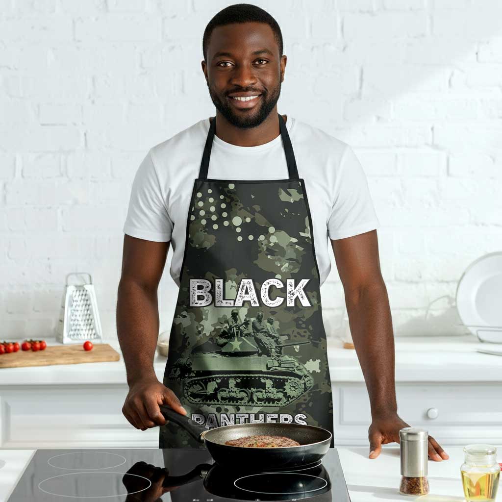761st Tank Battalion Black Panthers Apron WWII Military Camouflage - African Pride