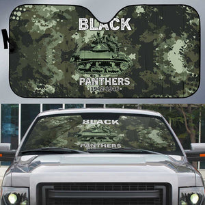 761st Tank Battalion Black Panthers Auto Sun Shade WWII Military Camouflage - African Pride