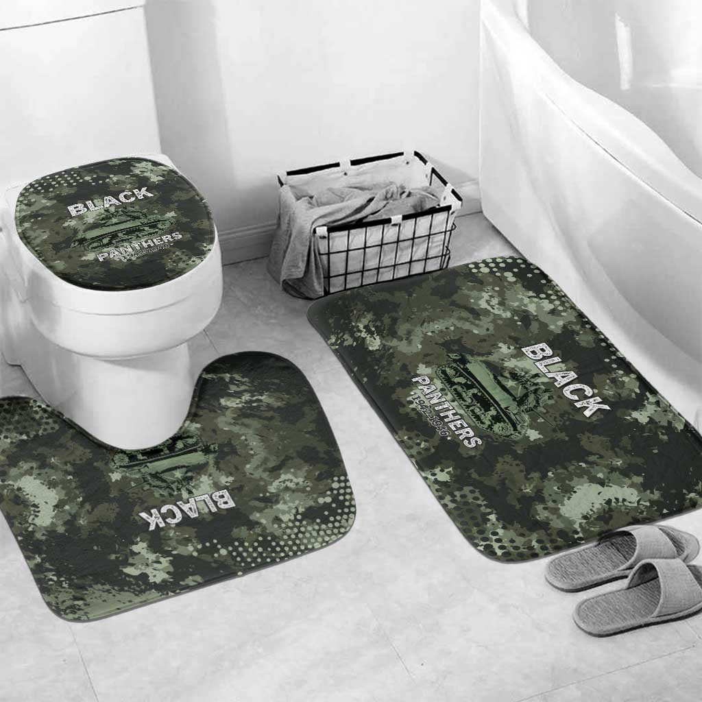761st Tank Battalion Black Panthers Bathroom Set WWII Military Camouflage - African Pride