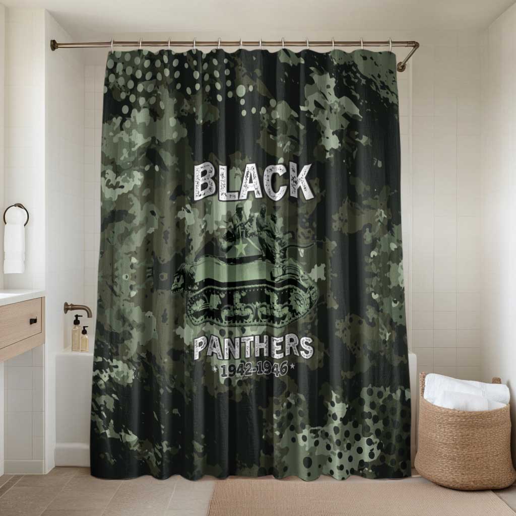 761st Tank Battalion Black Panthers Bathroom Set WWII Military Camouflage - African Pride